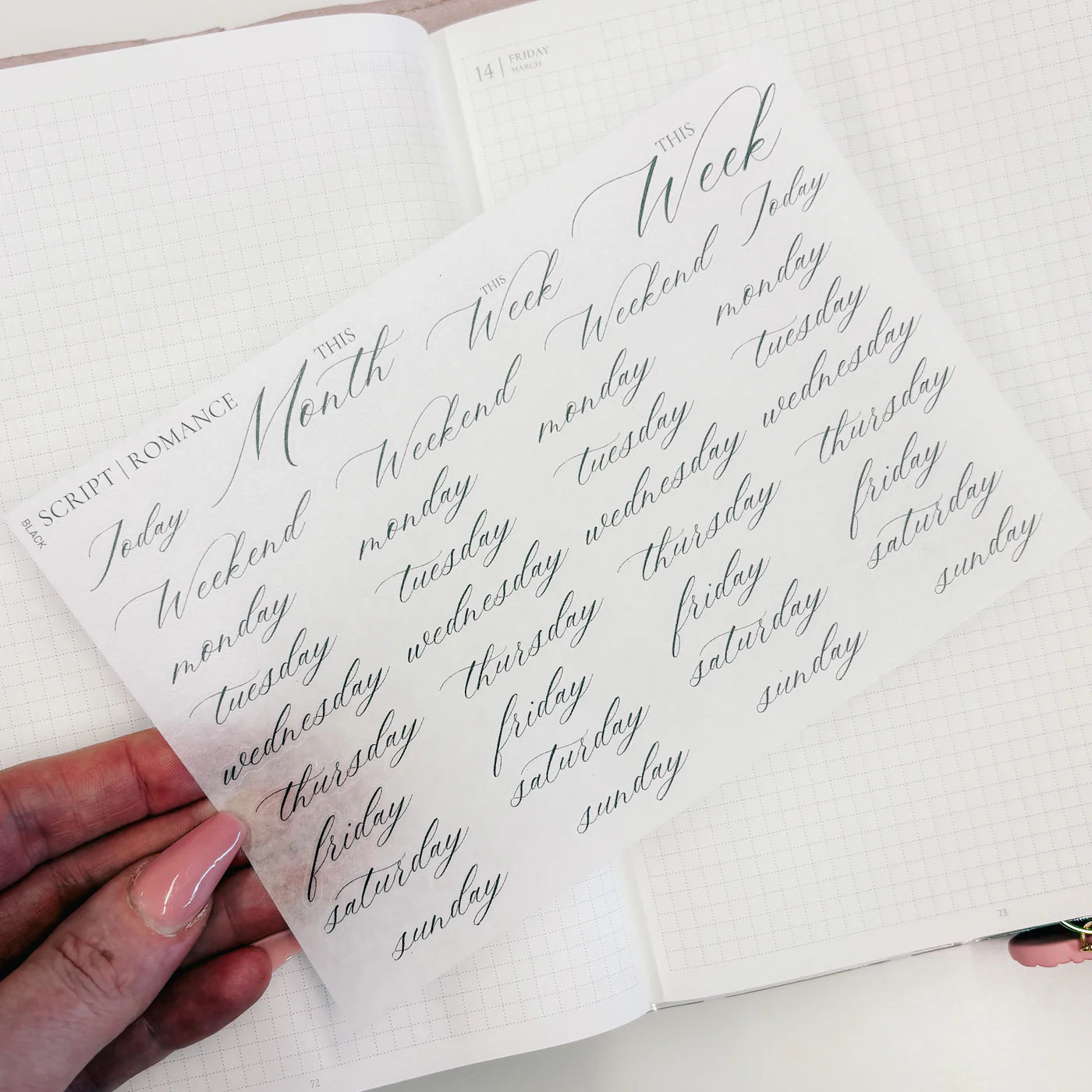 Stickervel | days| black or gold