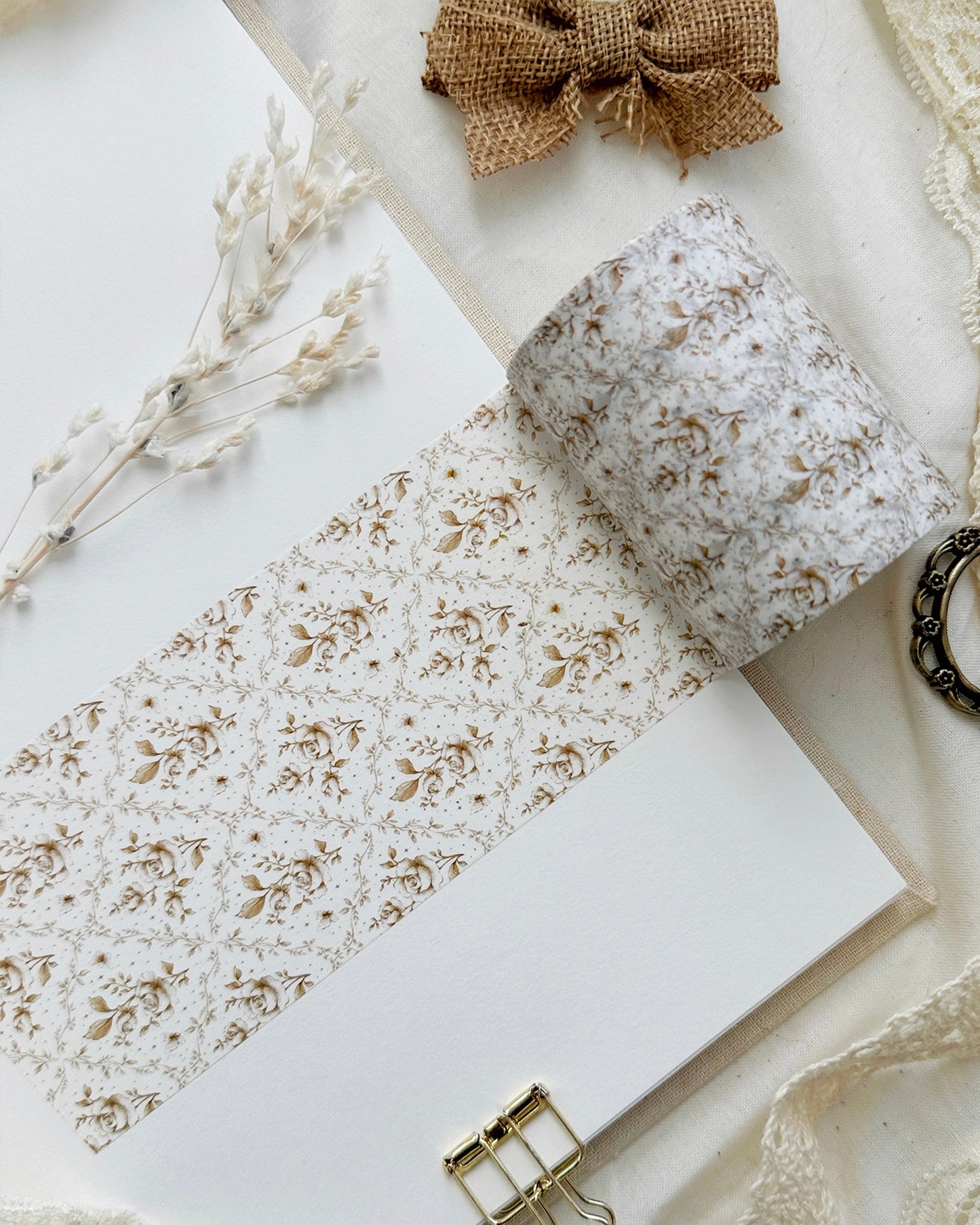 Washitape | ivory rose trellis | 50mm
