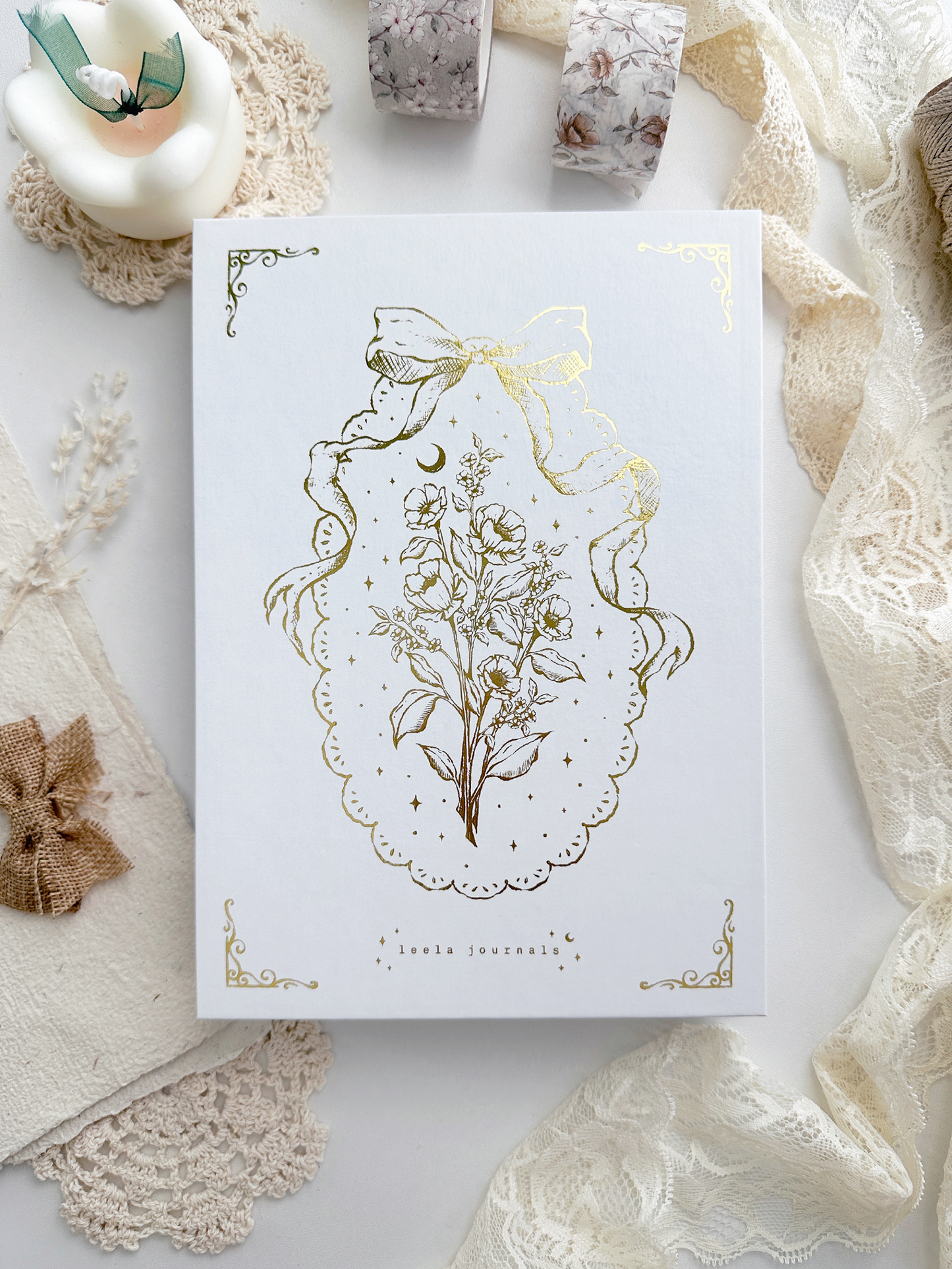 Journal lichtroze met tulp | A5 | dot