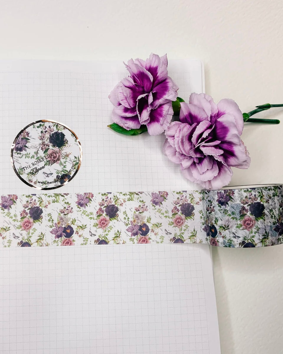 Washitape | purple flowers