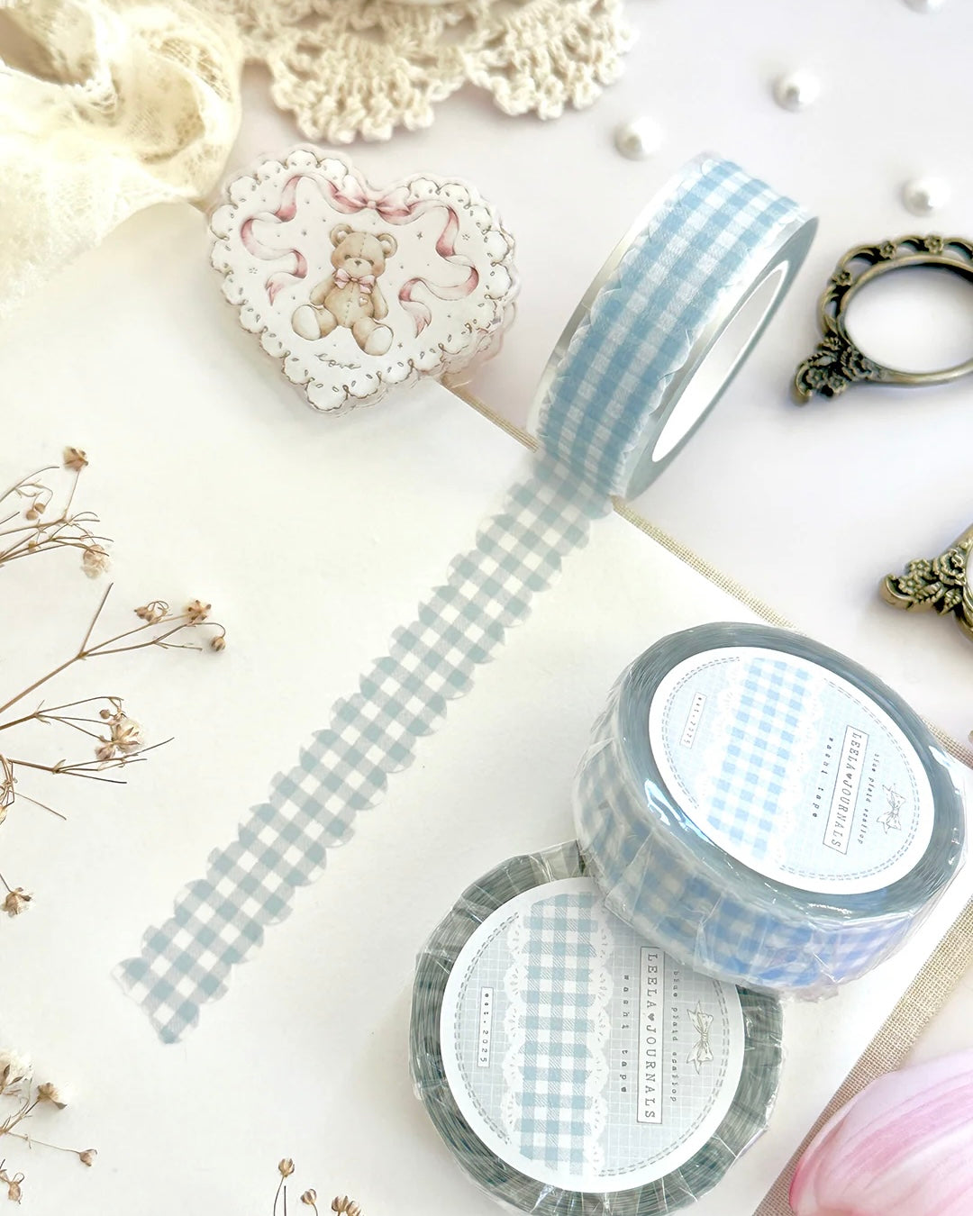 Washitape | scalloped plaid | Blue