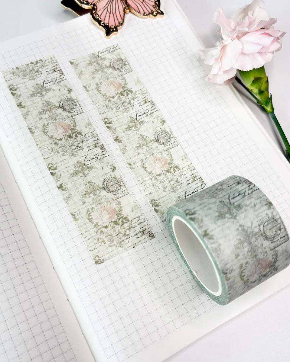 Washitape | Jane Austen | green flowers