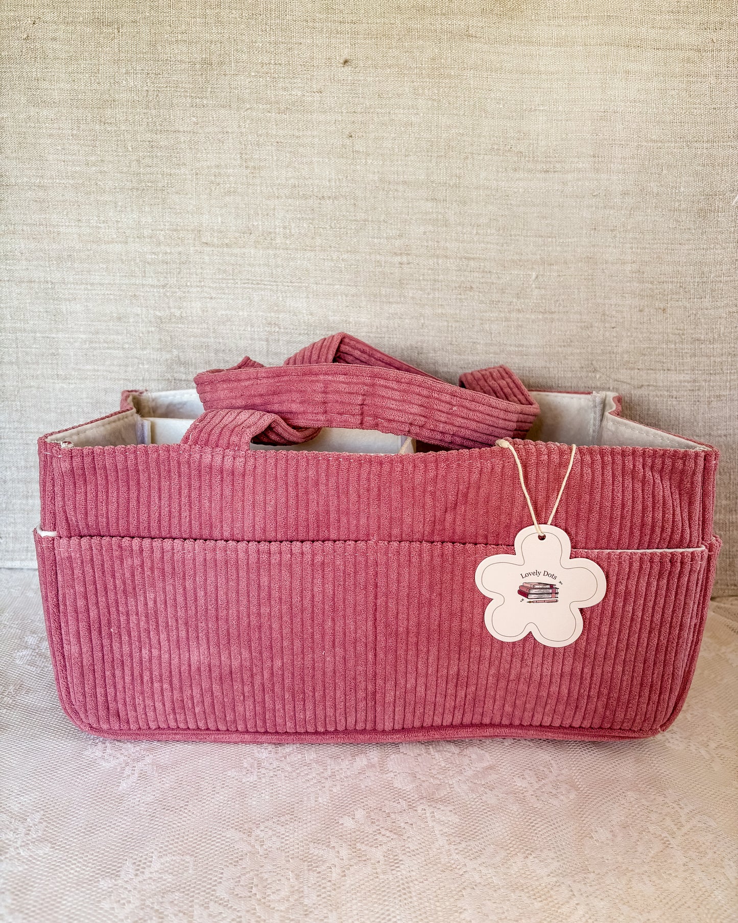 Hobbytas rib | donker roze