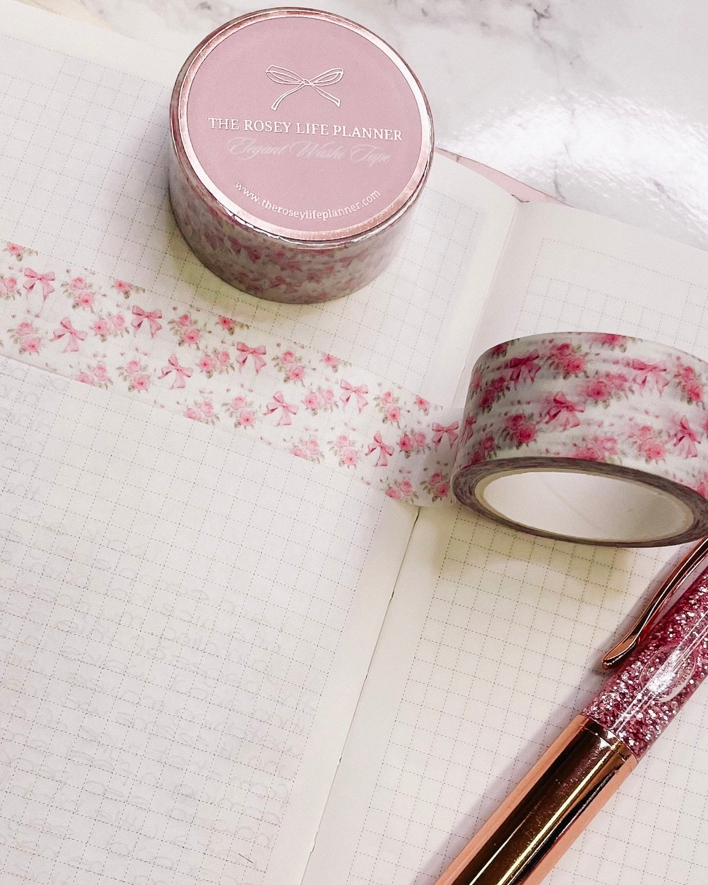 Washitape | pink bows & roses