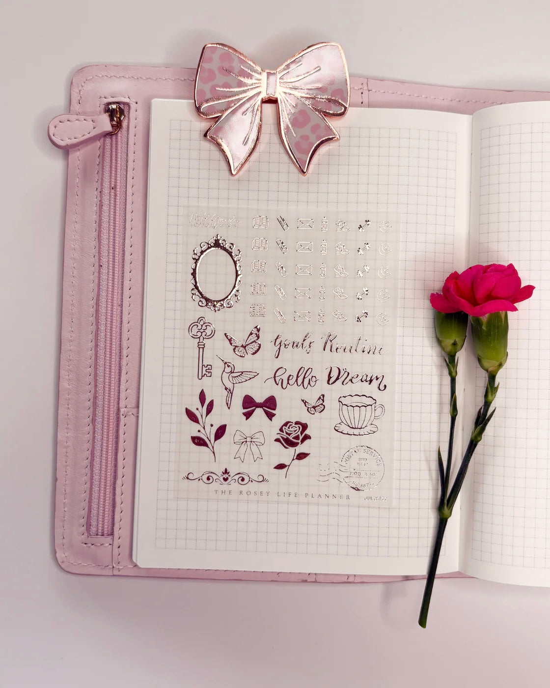 Stickervel | leopard love | rose gold