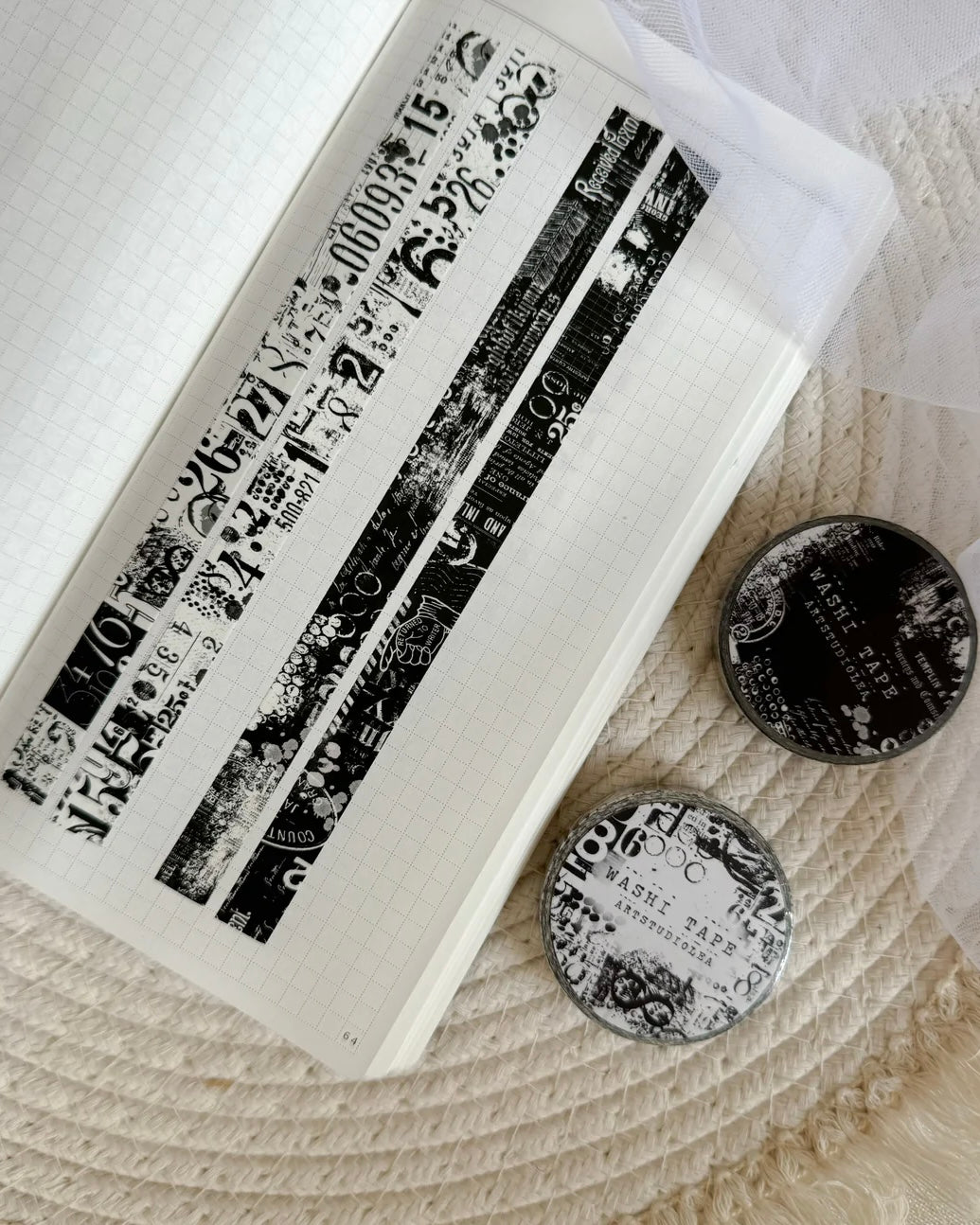 Washitape | black or white small