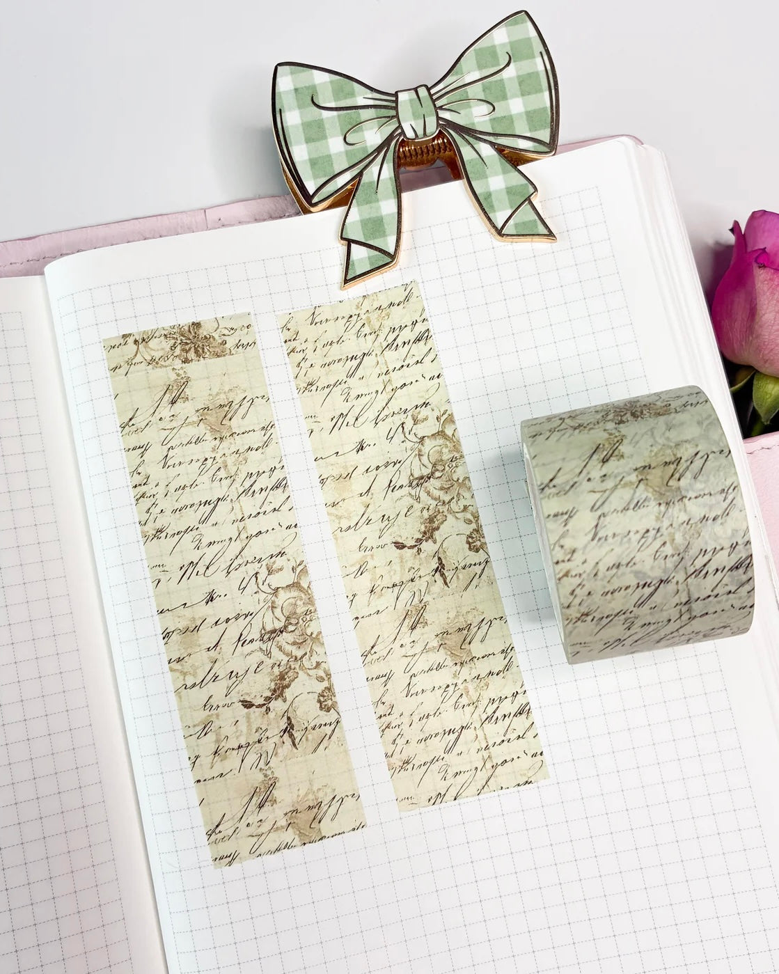 Washitape | spring green | script