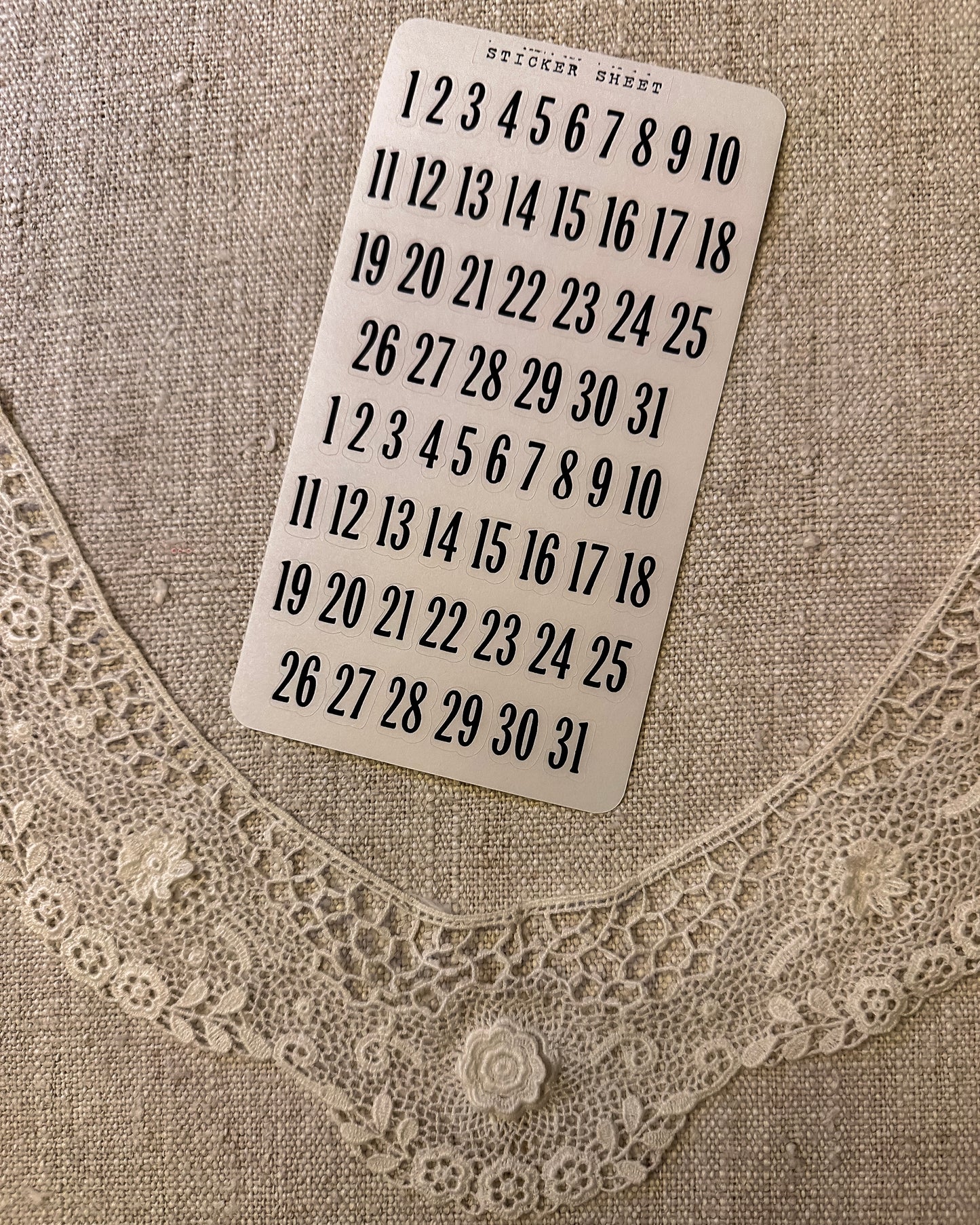 Stickervel | nummers | zwart