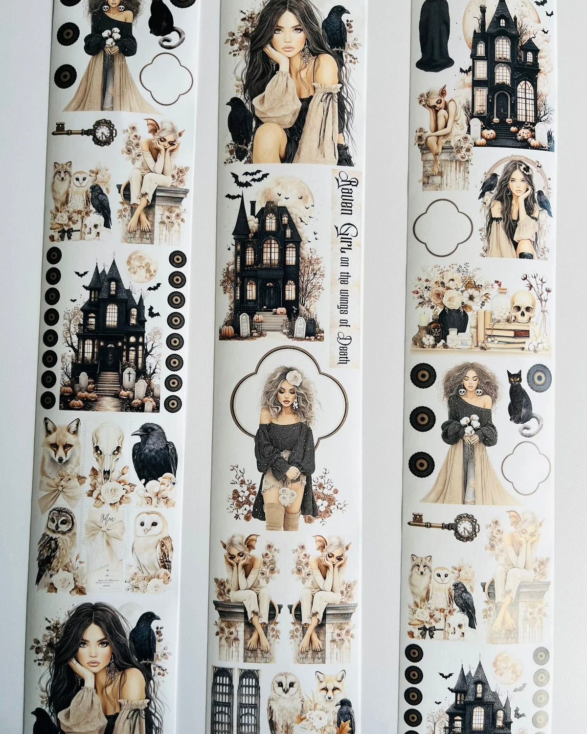 Washitape | Haunted Reverie | White Background Tape