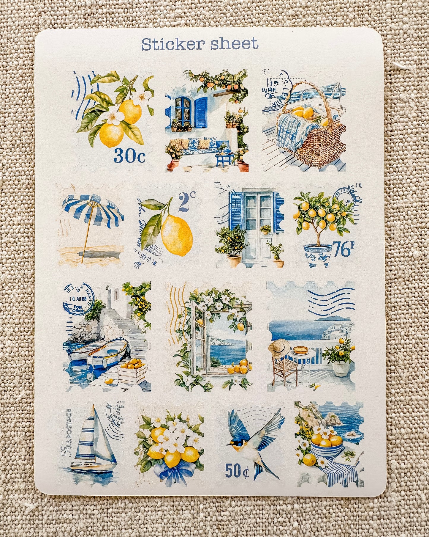 Stickervel | citroen blauw 3