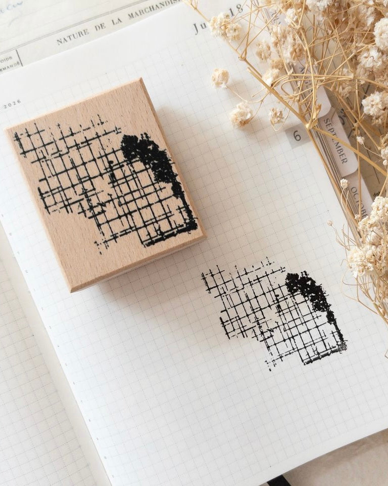 Houten stempel | grid