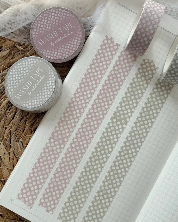 Washitape | polka dot | pink / green