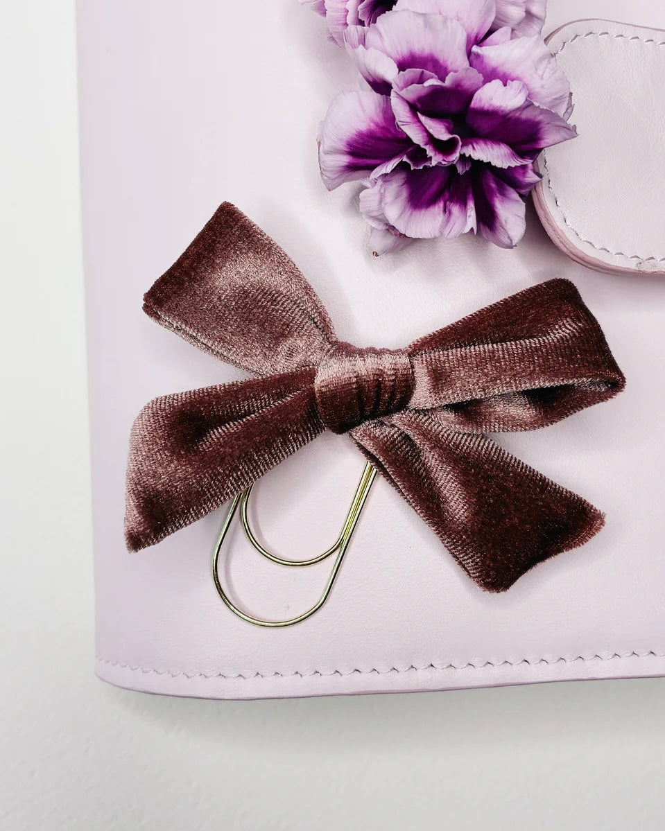 Journal paperclip | velvet bow