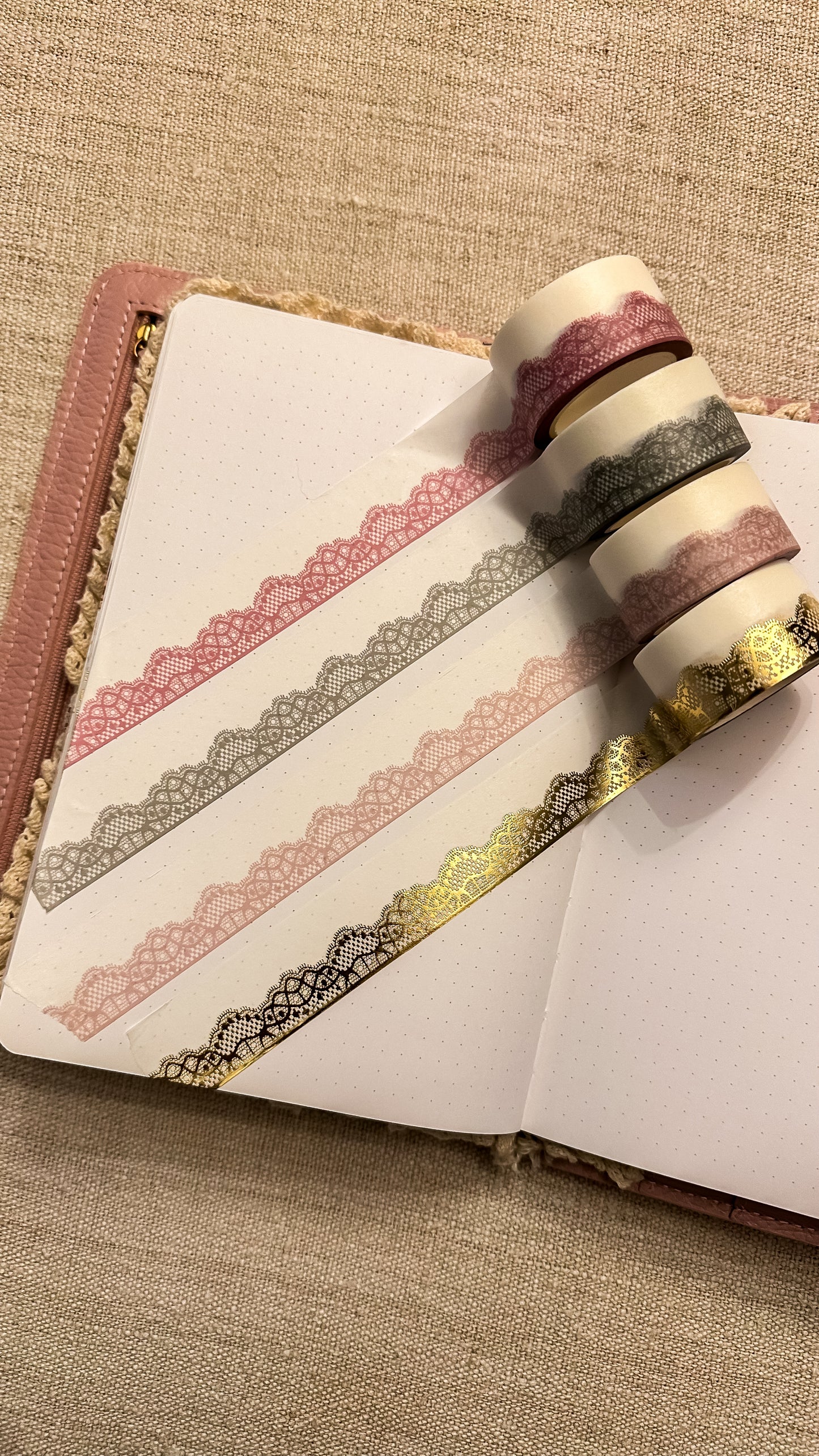 Washitape | lace pink fine