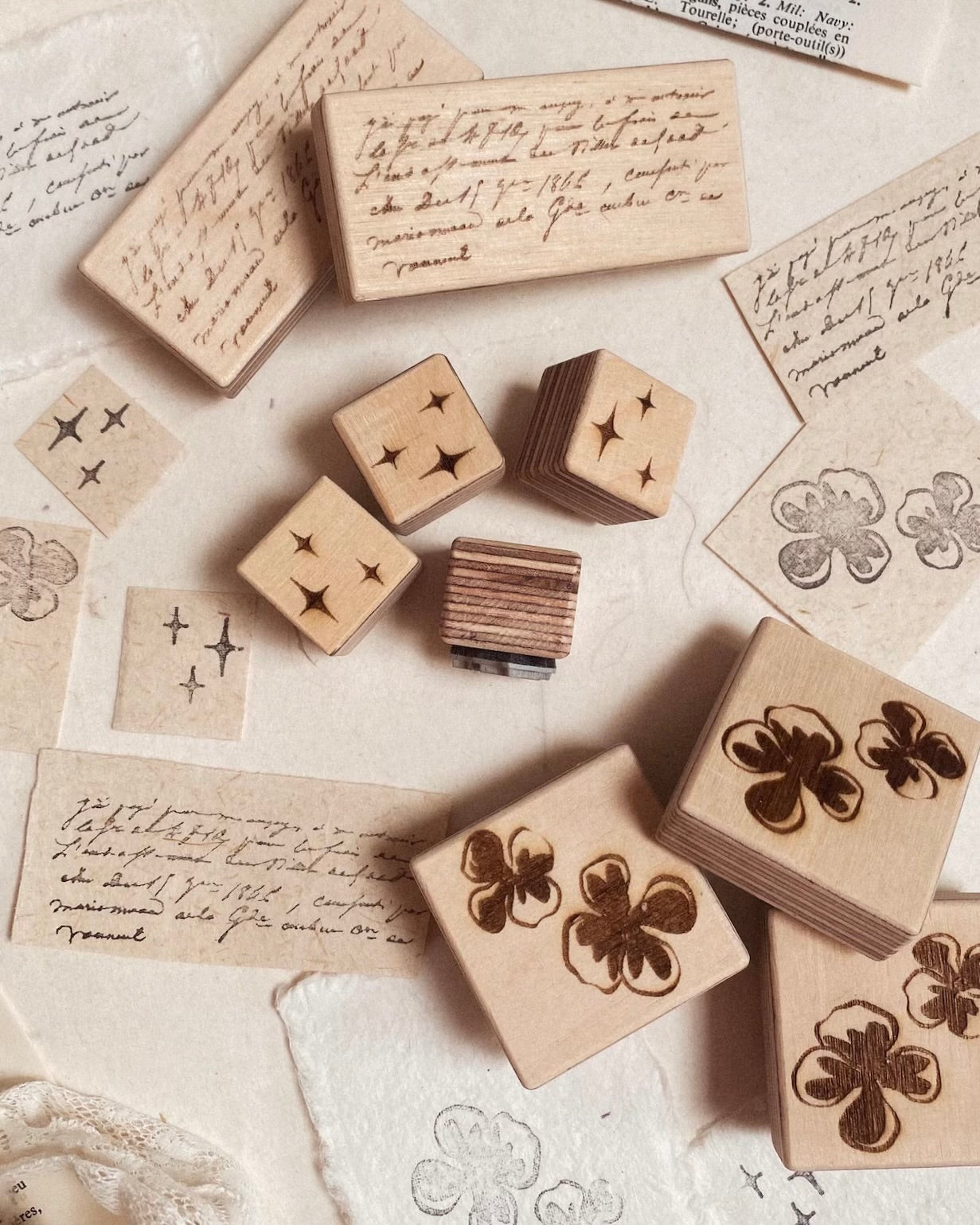 Houten stempel | vintage tekst