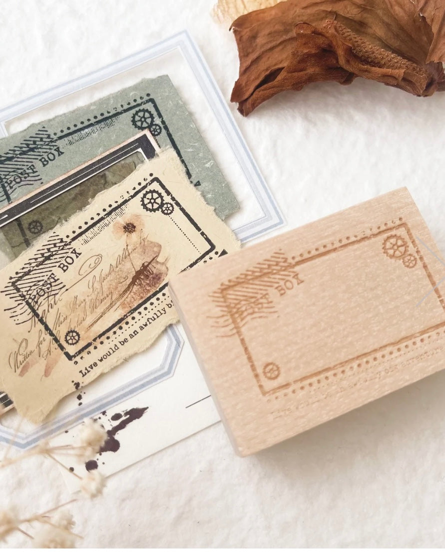 Houten stempel | post box