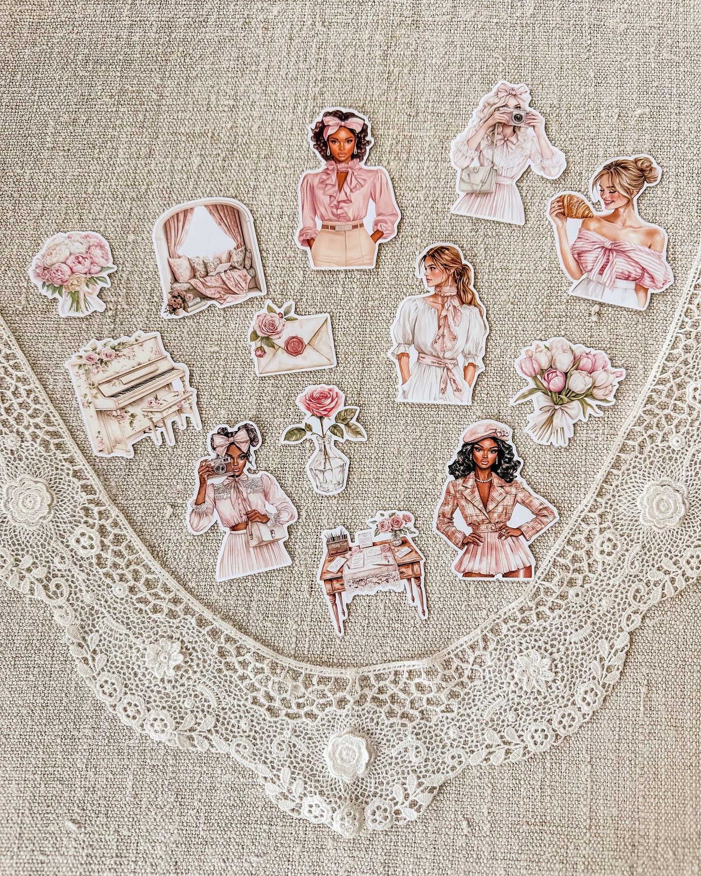 Stickers| romantisch roze