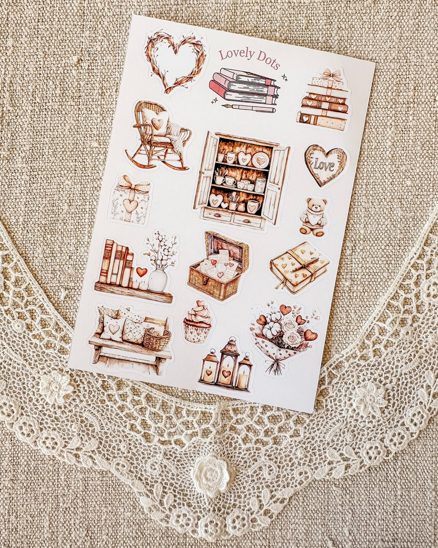 Stickervel | cozy brown 2