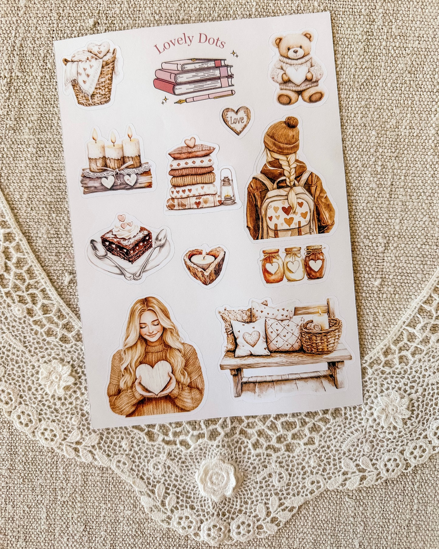 Stickervel | cozy brown 1