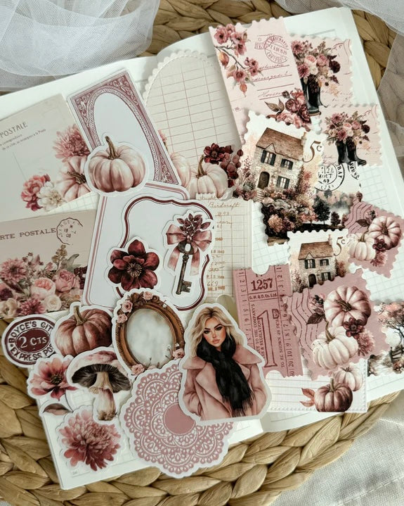 Papier/sticker set| pink harvest 29 st.