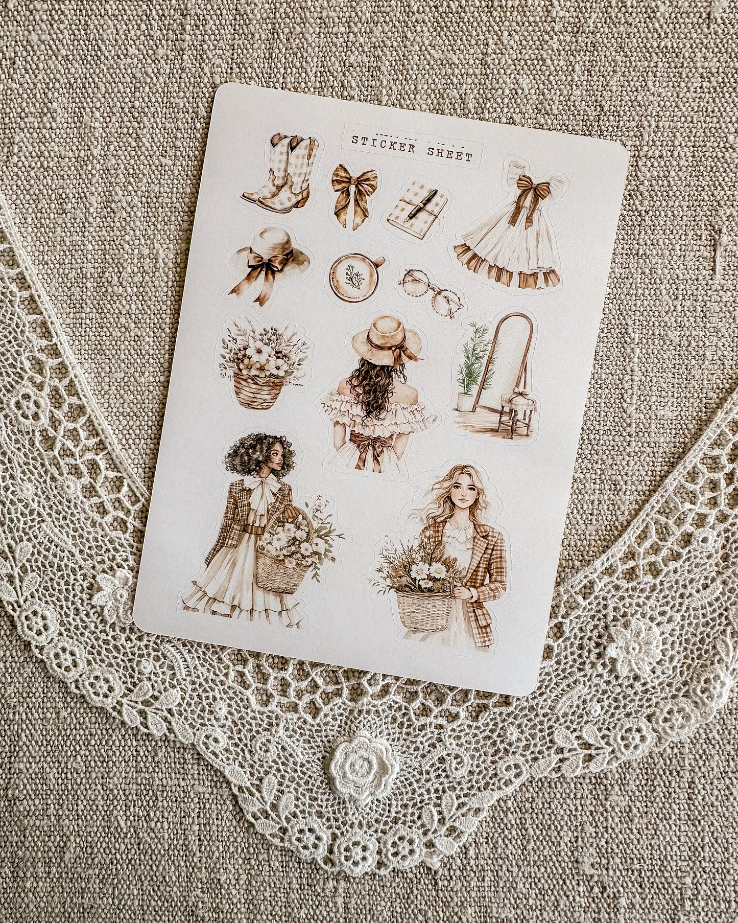 Stickervel | spring brown 2