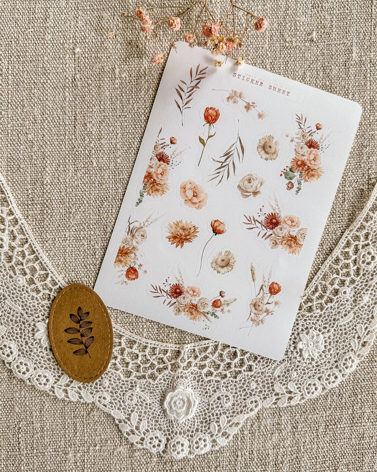 Stickervel | warme bloemen 1