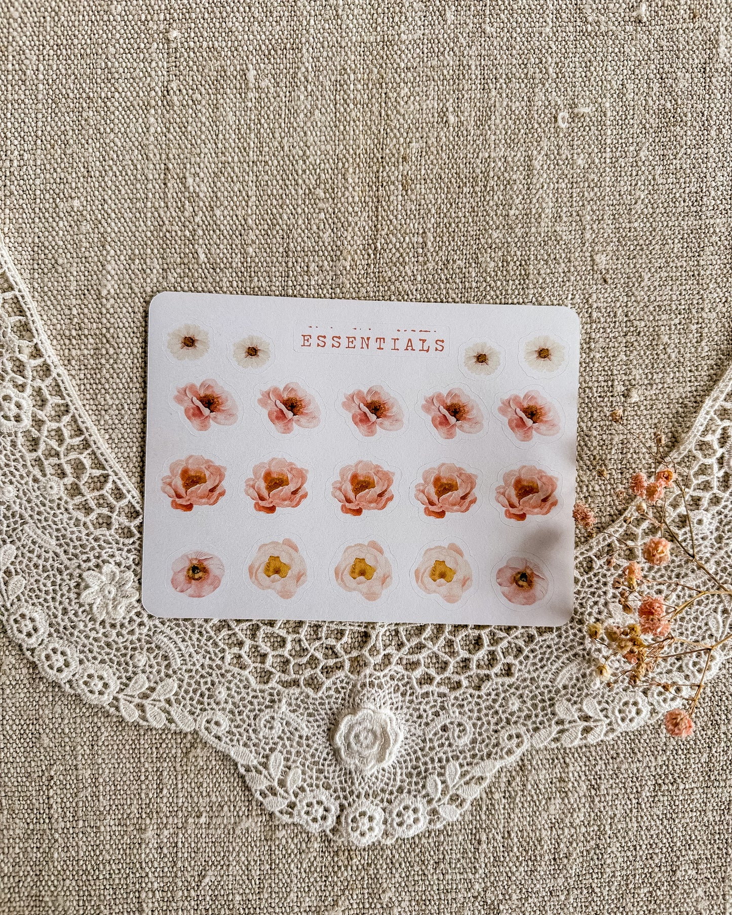 Stickervel | basic bloemen warm