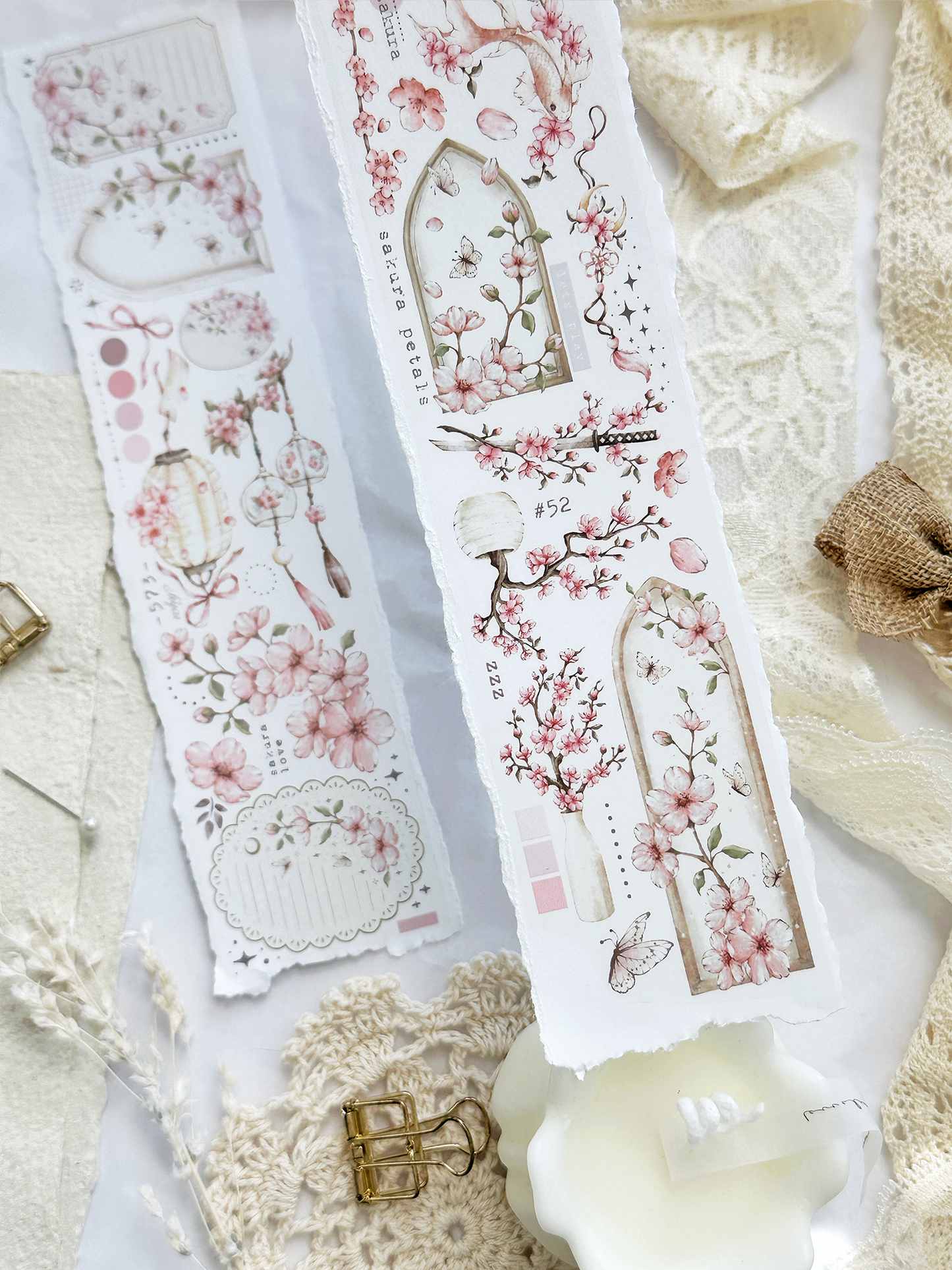Pettape washitape | roze sakura | hele rol