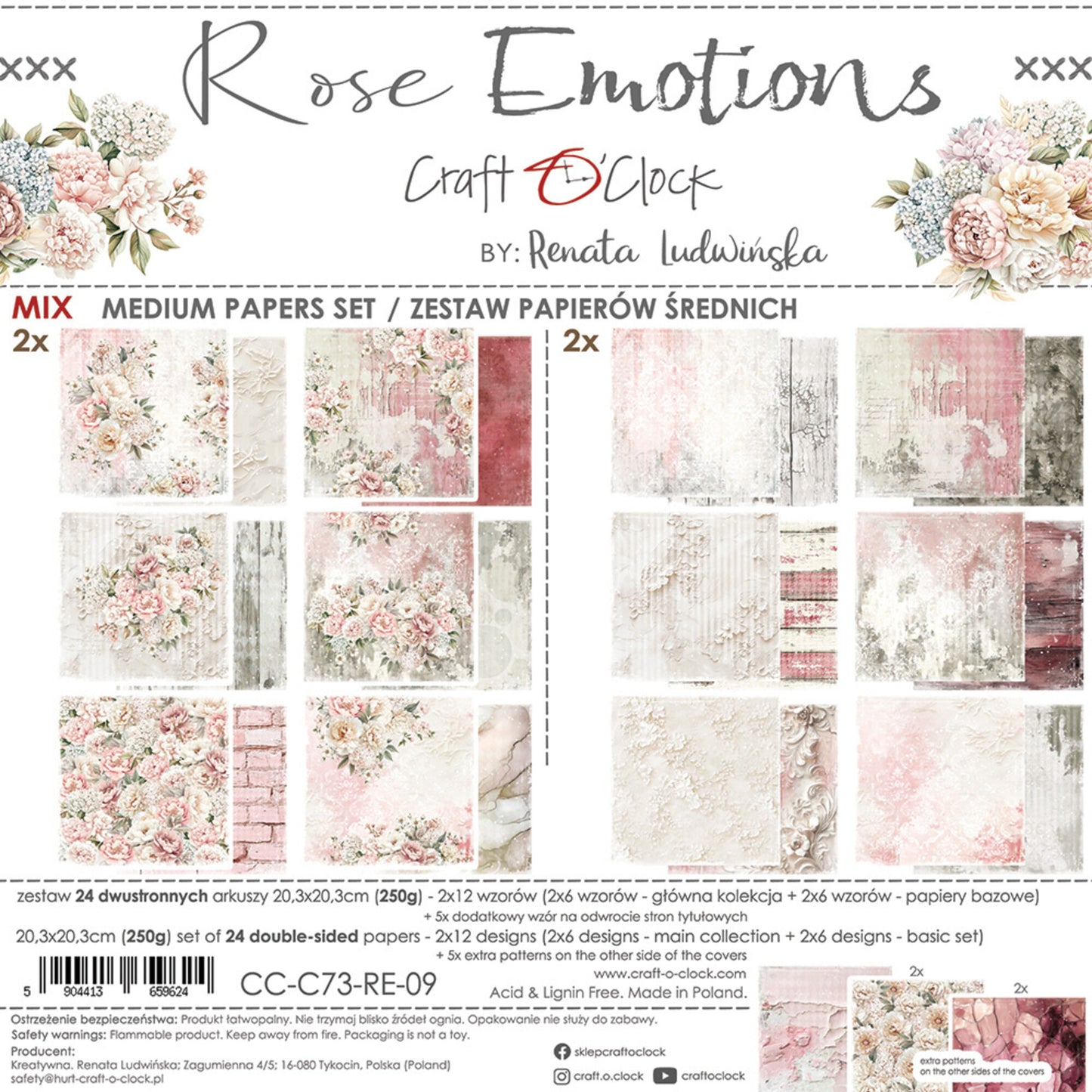 Papierblok | rose emotions | middel