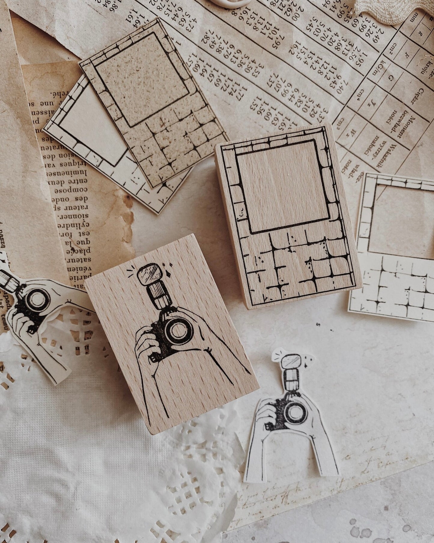 Houten stempel | foto maken of grid frame