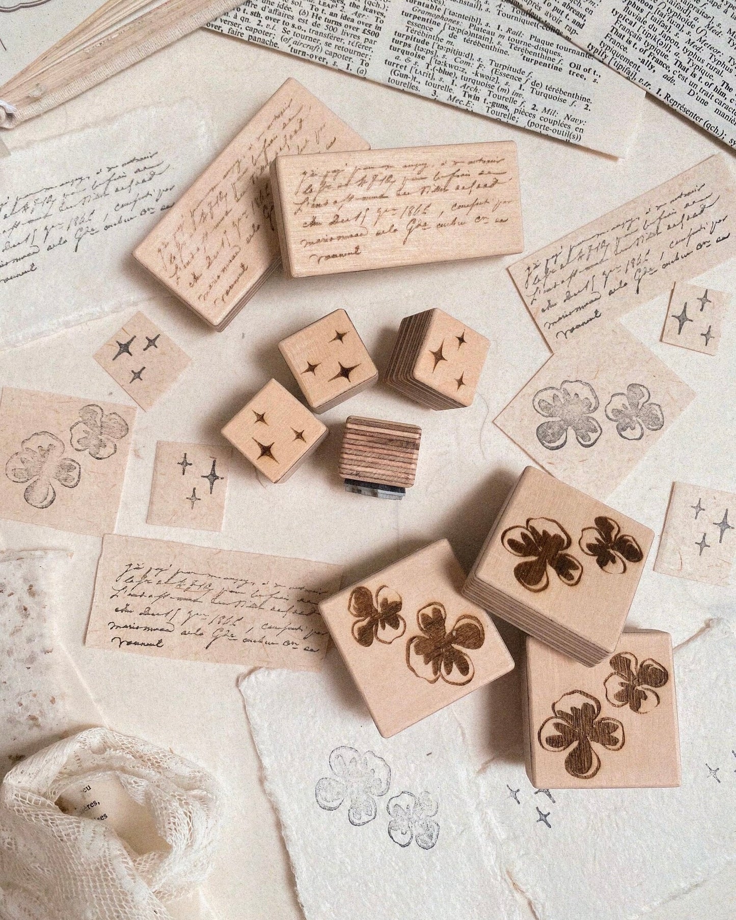 Houten stempel | bloemen