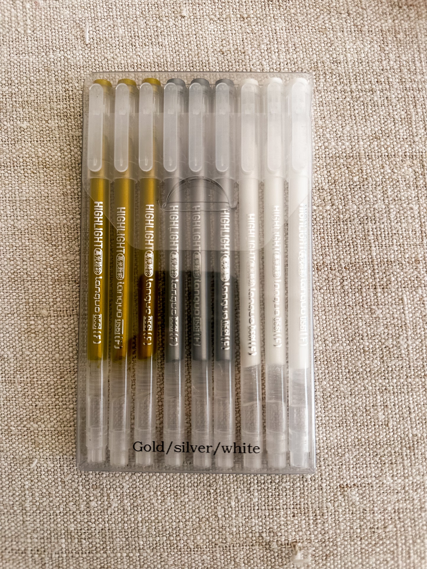 Acryl pennen - gold/silver/white