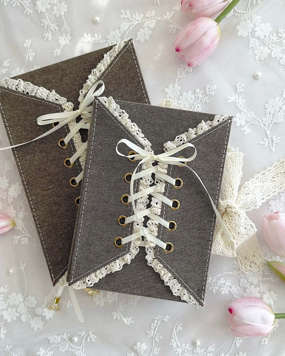 Journal |  hazelnut denim corset | B6 | dot
