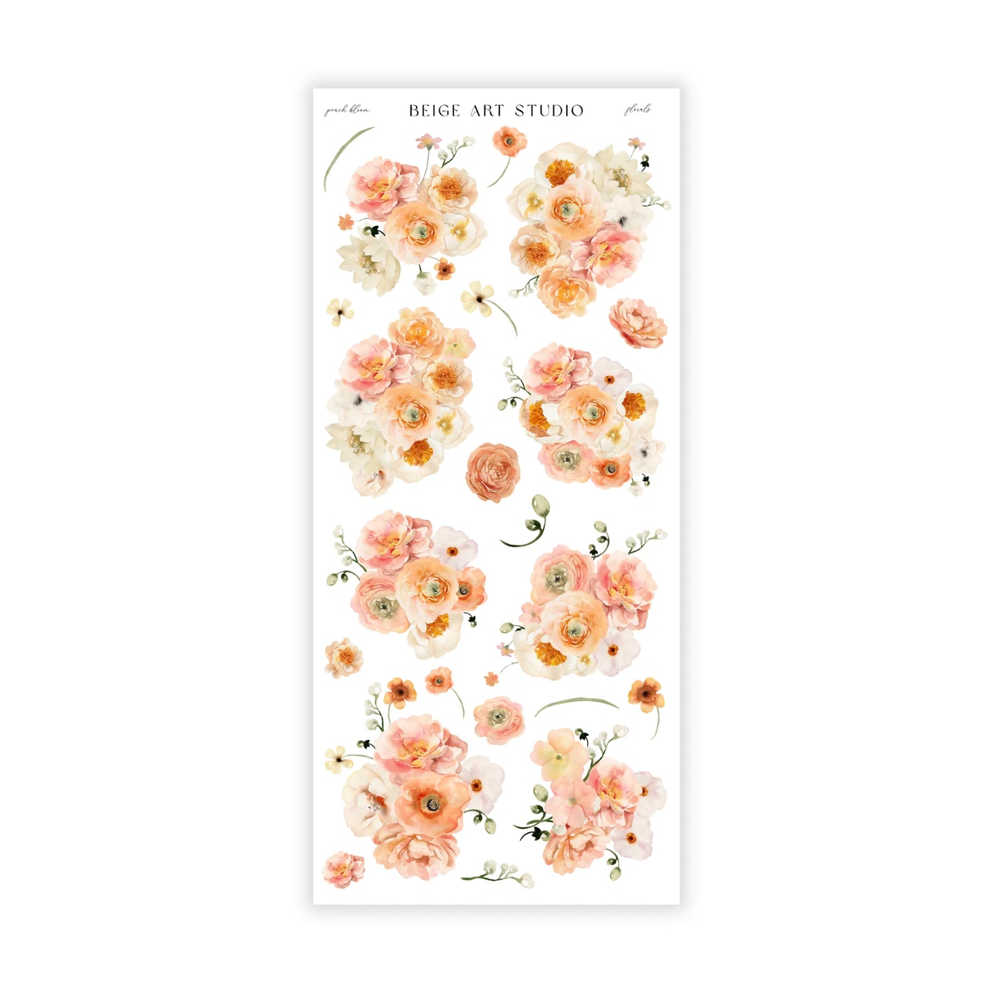 Stickervel set | peach bloom