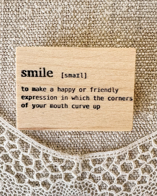 Houten stempel | smile
