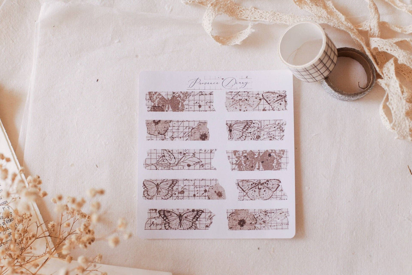 Stickervel met washi samples | vintage