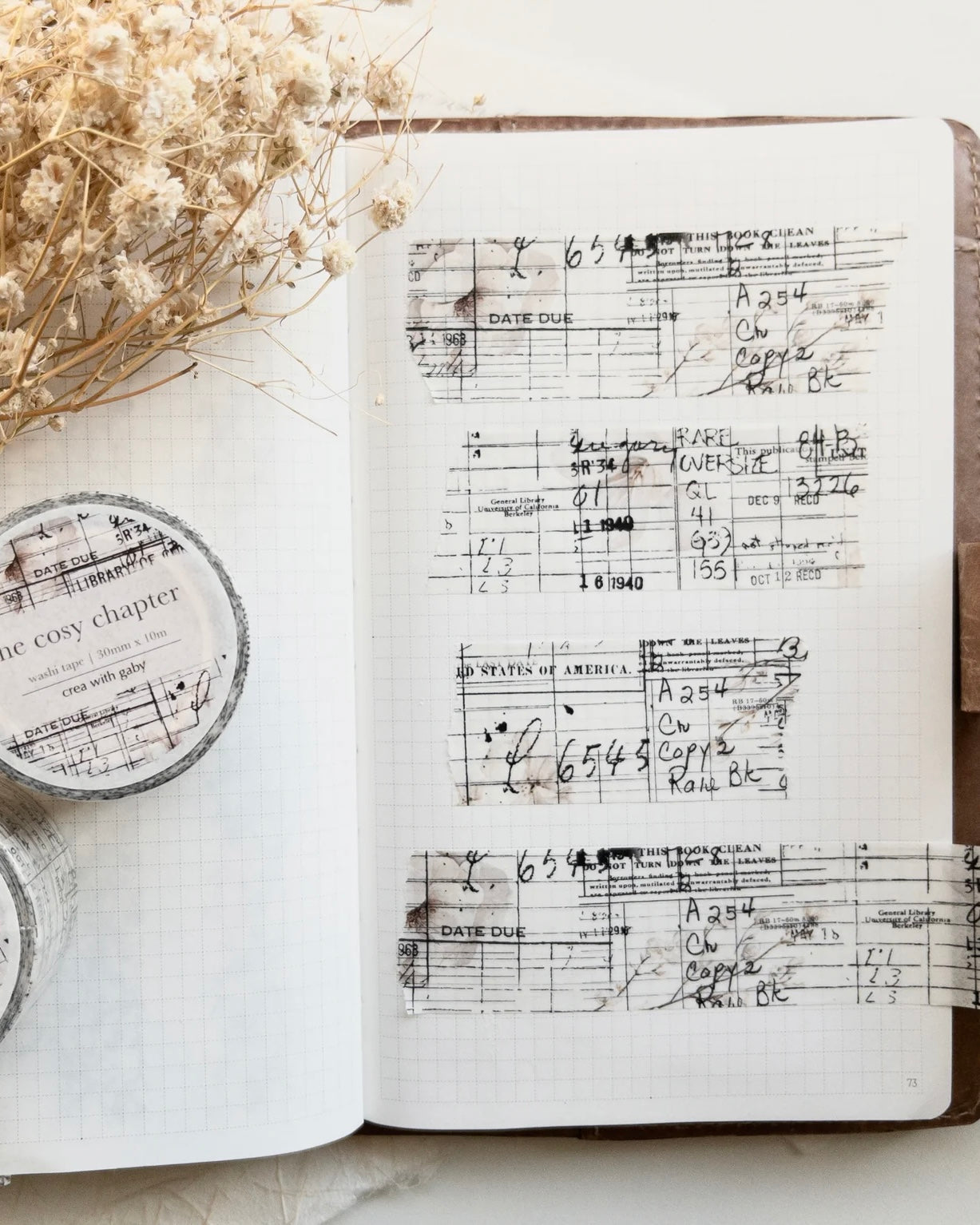 Washitape | the cozy chapter | vintage library