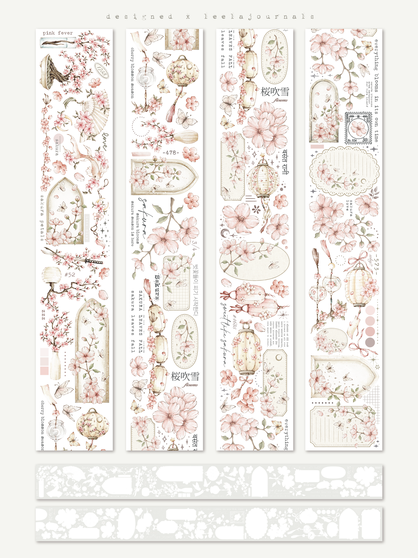 Pettape washitape | roze sakura | hele rol