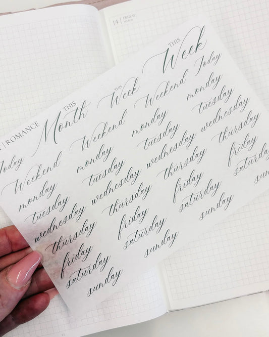 Stickervel | days| black or gold