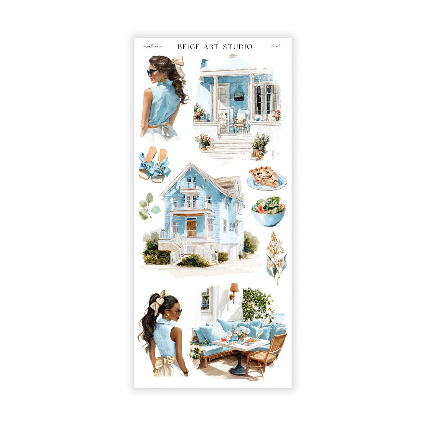stickervel set | coastal charm