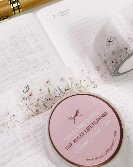 Washitape | nature and gold foil butterfly's