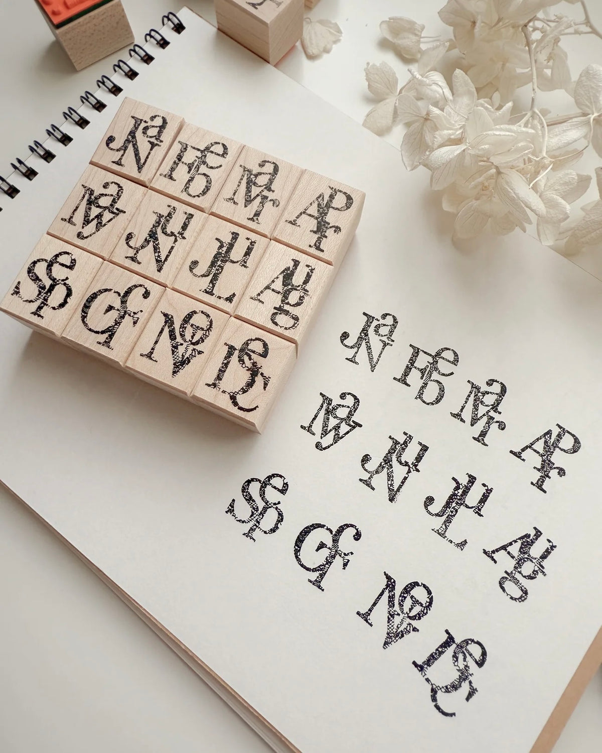 Houten stempel | months set