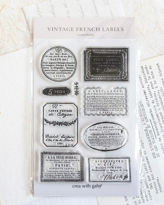 Clear stempel | vintage French labels