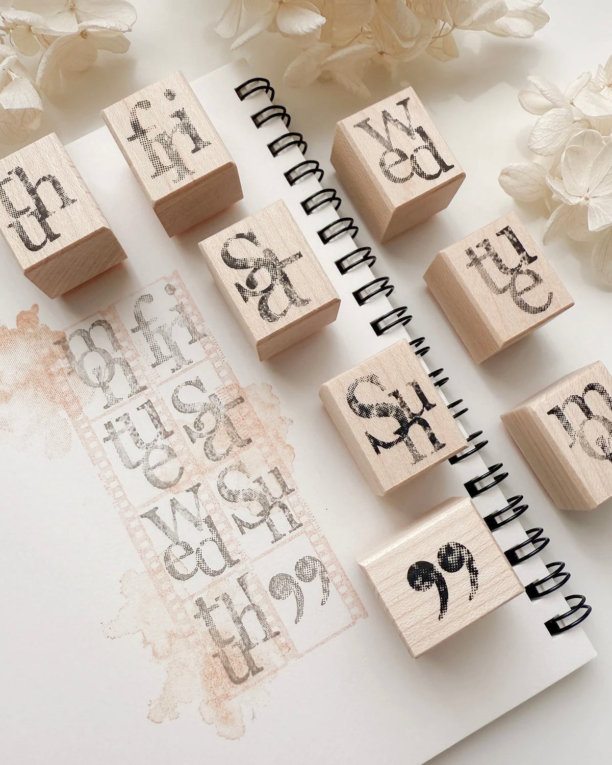 Houten stempel | days set