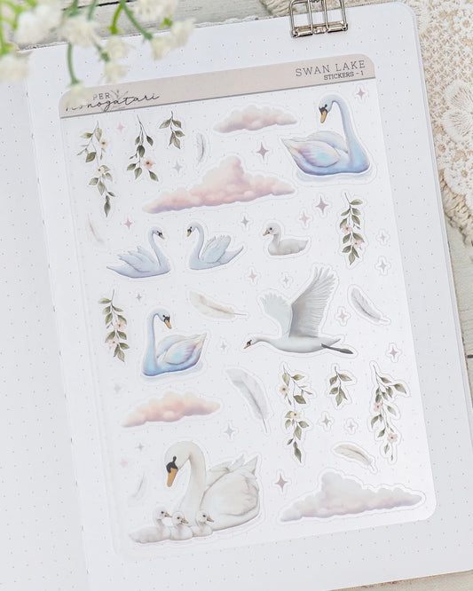 Stickervel | swan lake 1