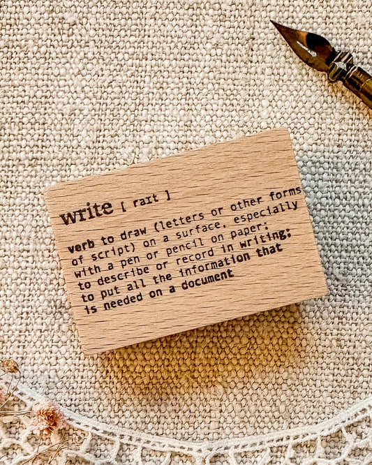 Houten stempel | write