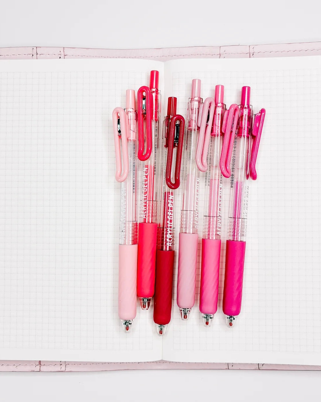Penneset | acryl pennen | pink