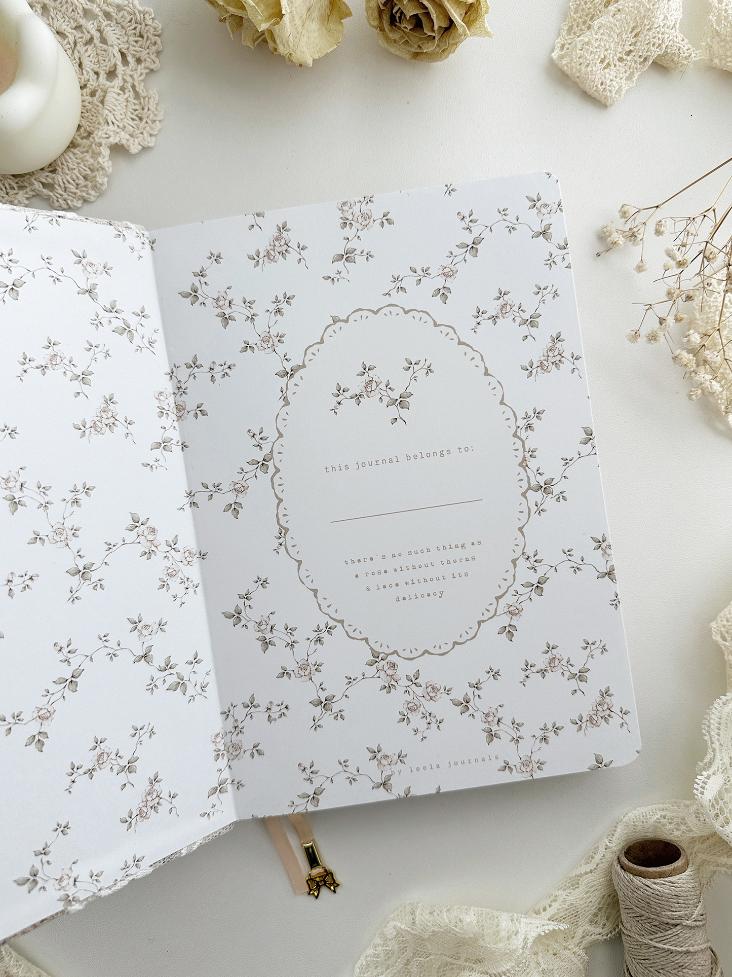 Journal bloemen kant | B5 | dot