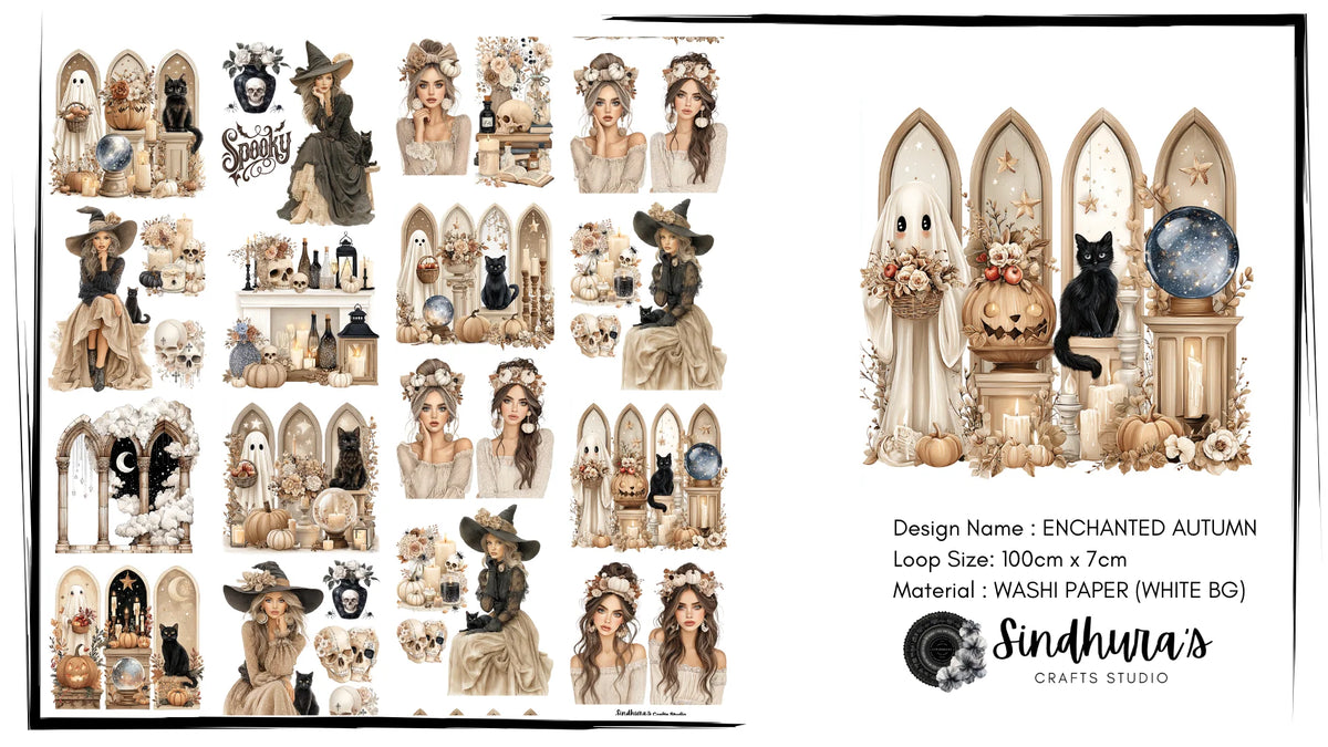 Washitape | Enchanted Autumn | White Background Tape