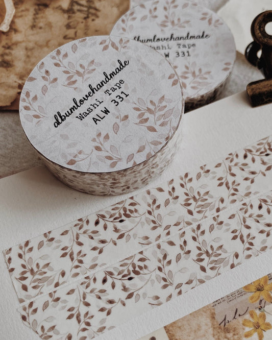 Washitape | ALHM | beige blaadjes